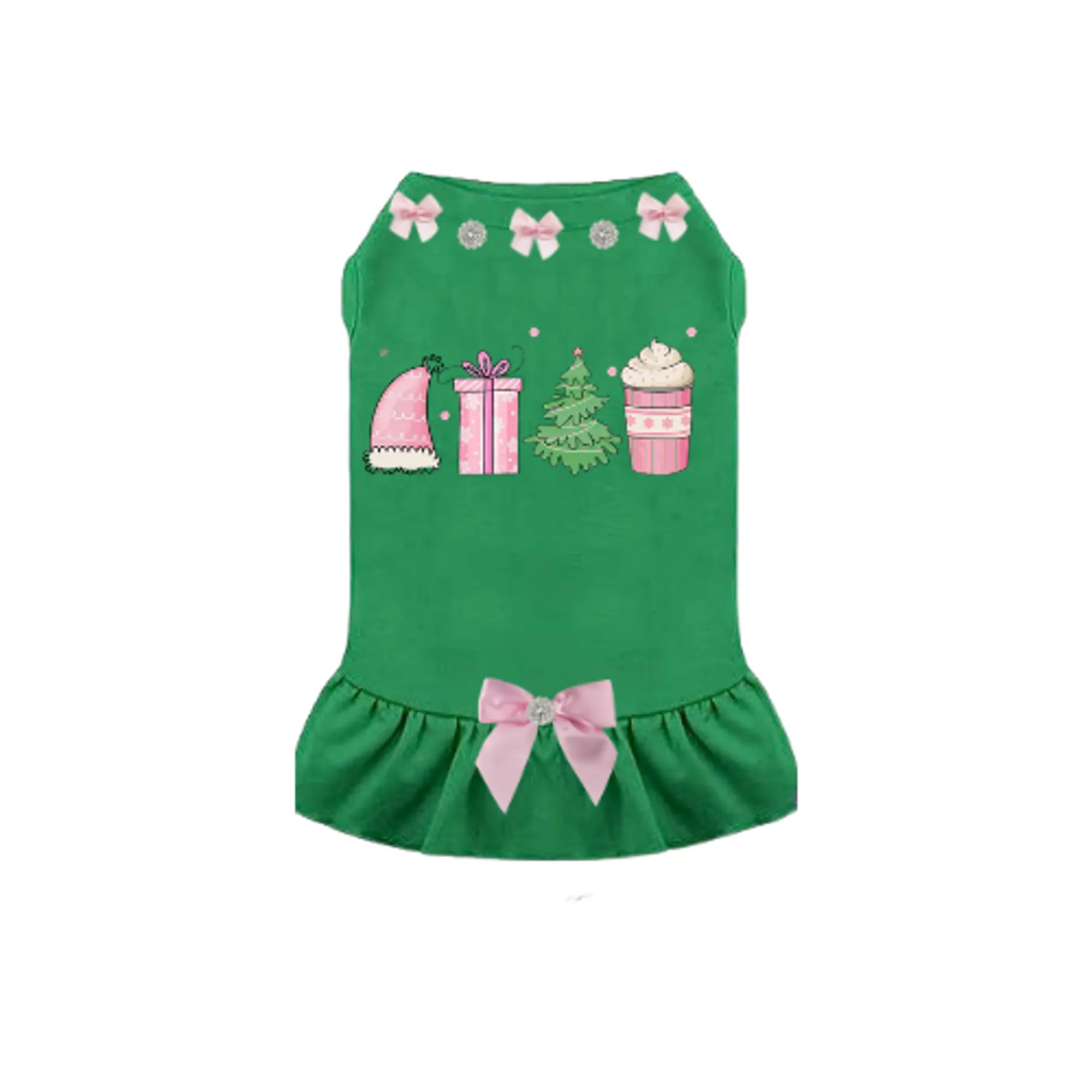 Green holiday fun  Christmas dog dress