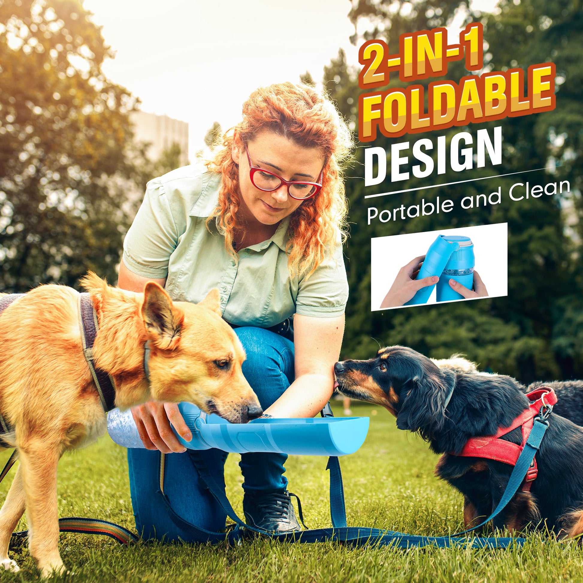 Foldable Freeze Dog Water Bottle-4