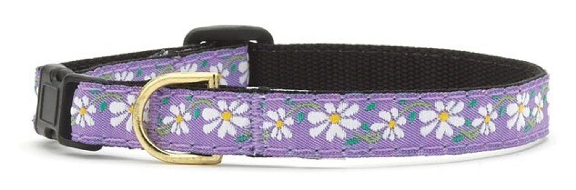 Purple and daisy cat collar