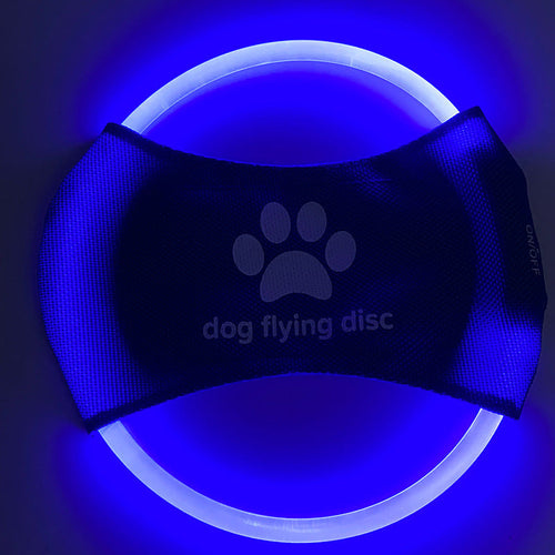 Purple glow in the dark dog disk