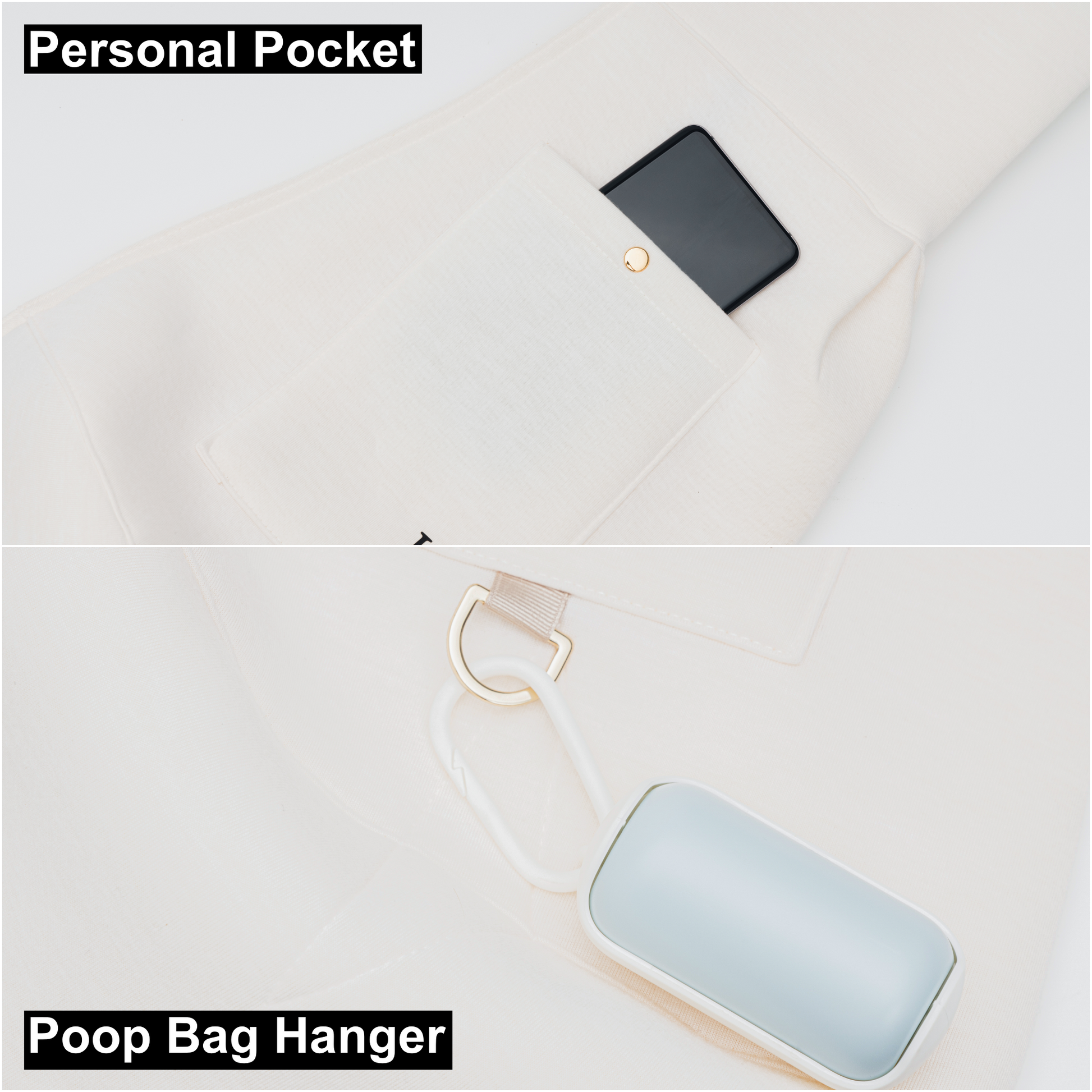 close up of poop bag clip