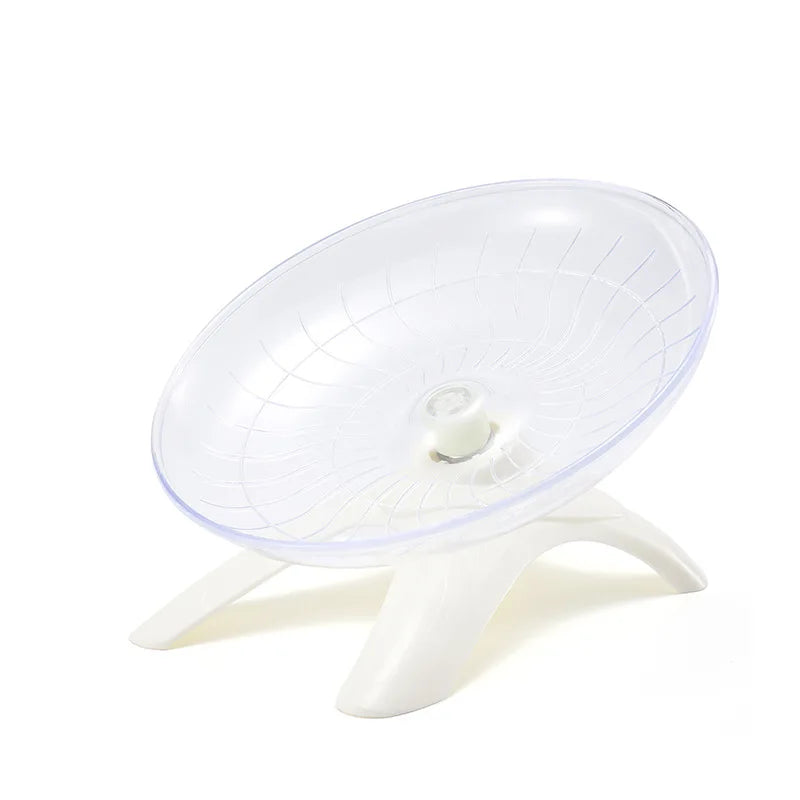 Clear round stationary small pet wheel