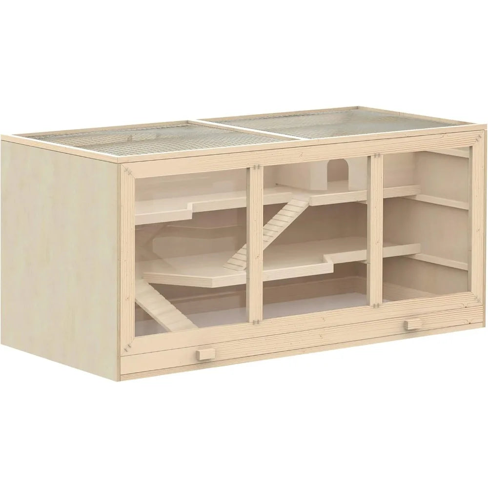 Large wooden small pet habitat