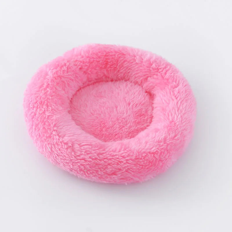 Small pet pink fluffy pet bed