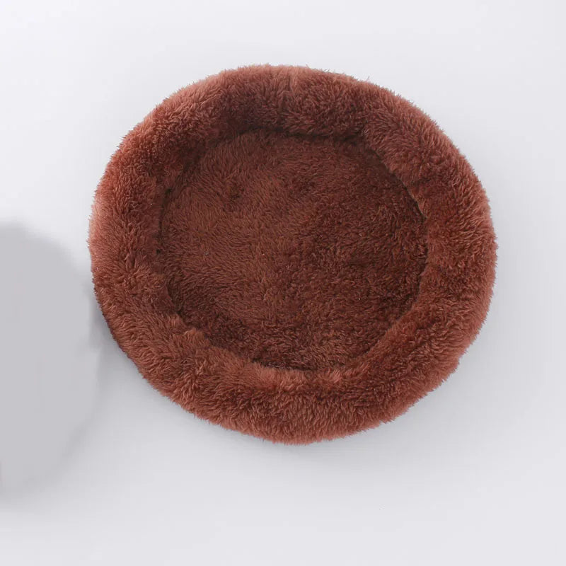 Small pet brown fluffy pet bed
