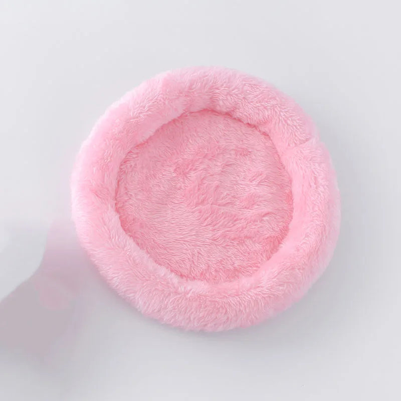 Small pet pink fluffy pet bed