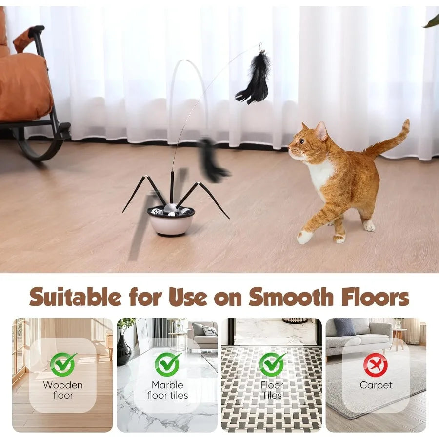 Cat Toy with Feather Butterfly