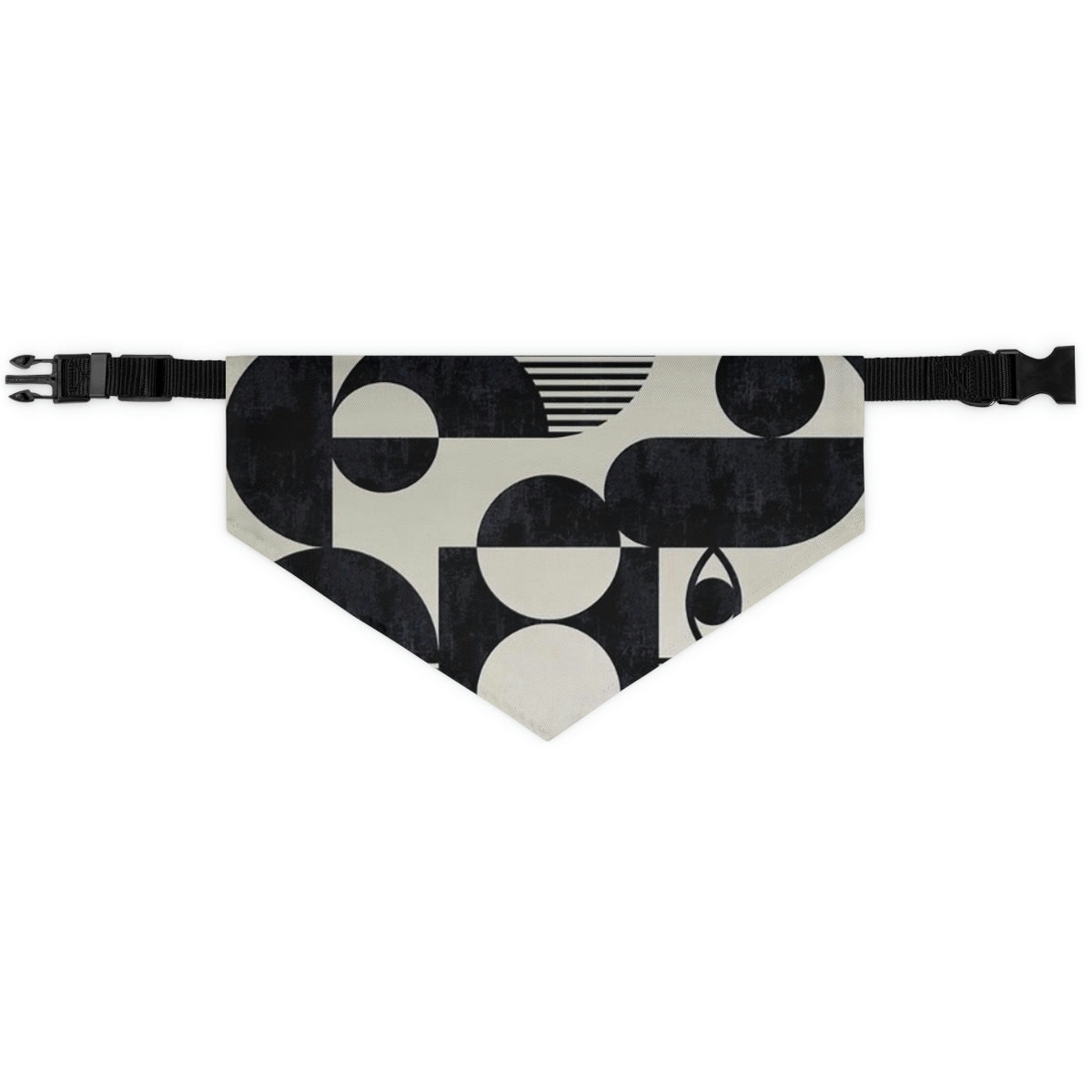 asbtract black and white dog  bandana