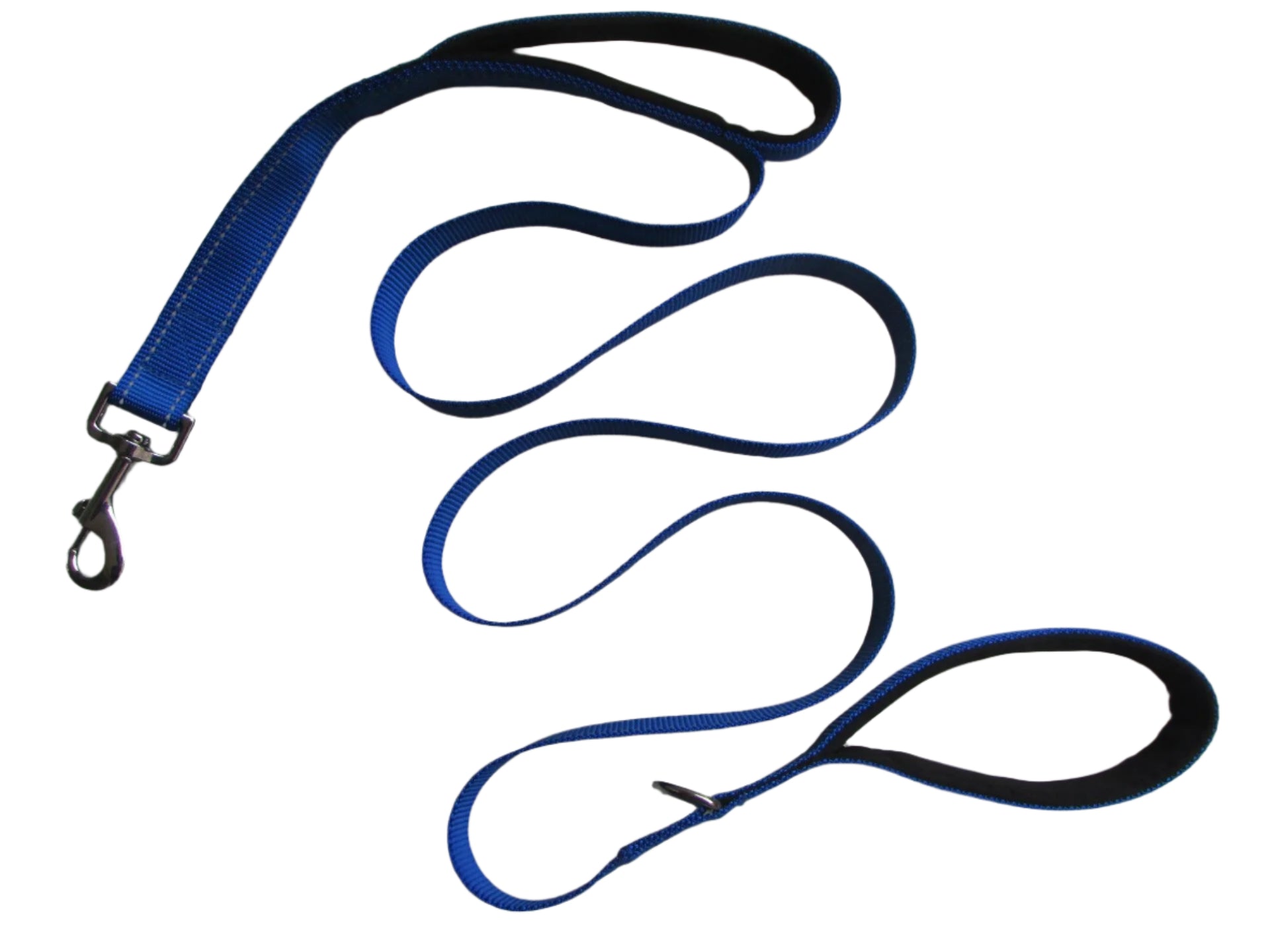 Double Distance Reflective Nylon Pet Leash With Metal Buckle And Handle-1