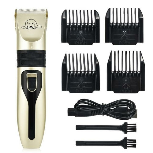Gold electic clippers four attachments cable and cleaner brushes