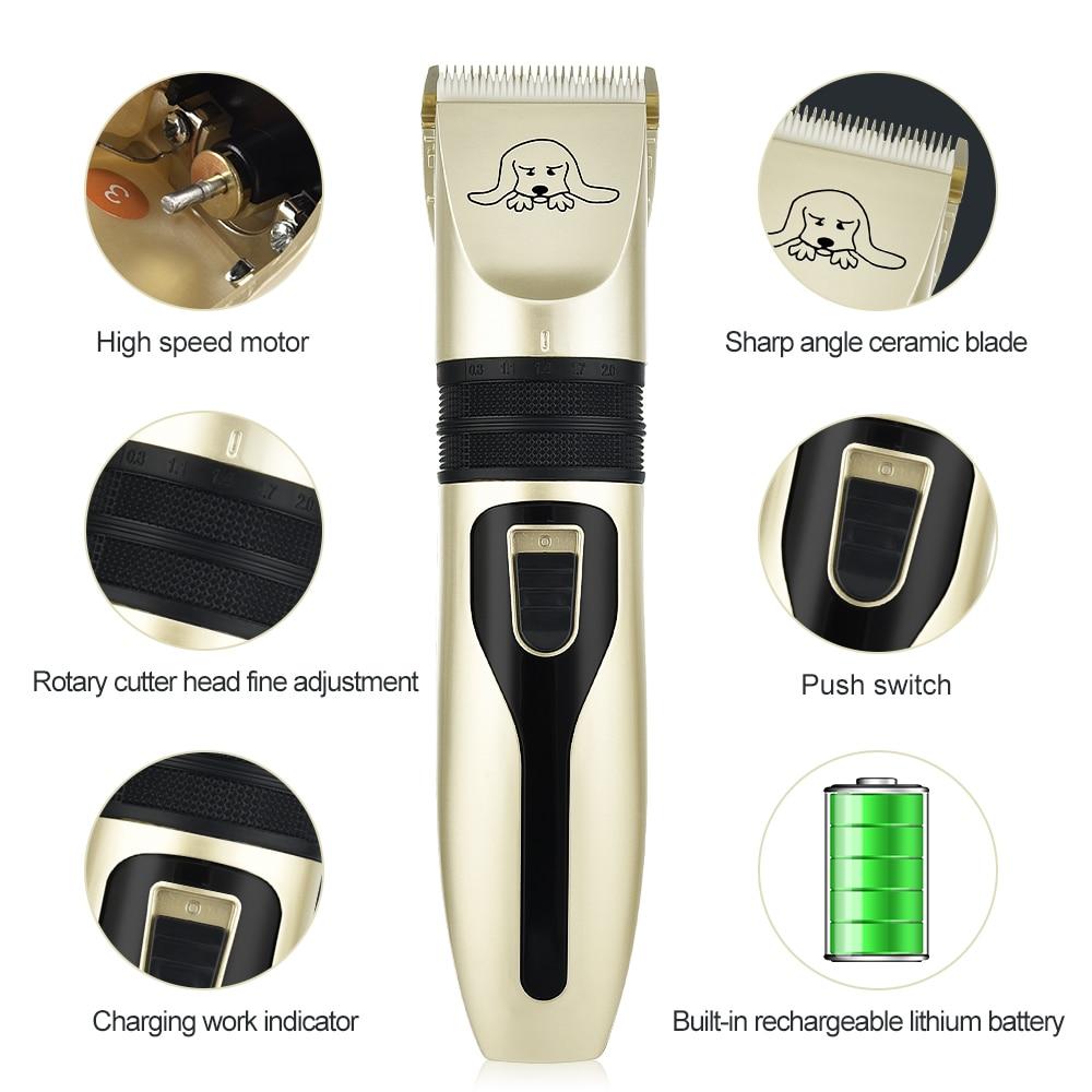 pet hair trimming kit with detail view of what's included